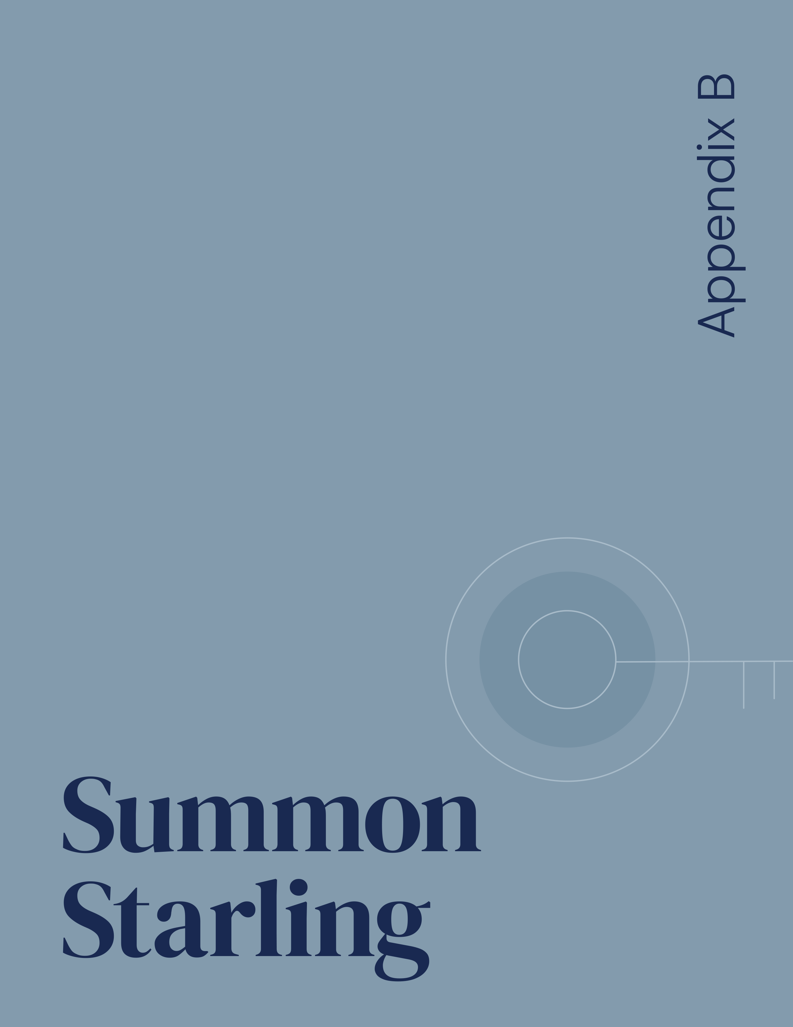 Appendix B — Summon Starling