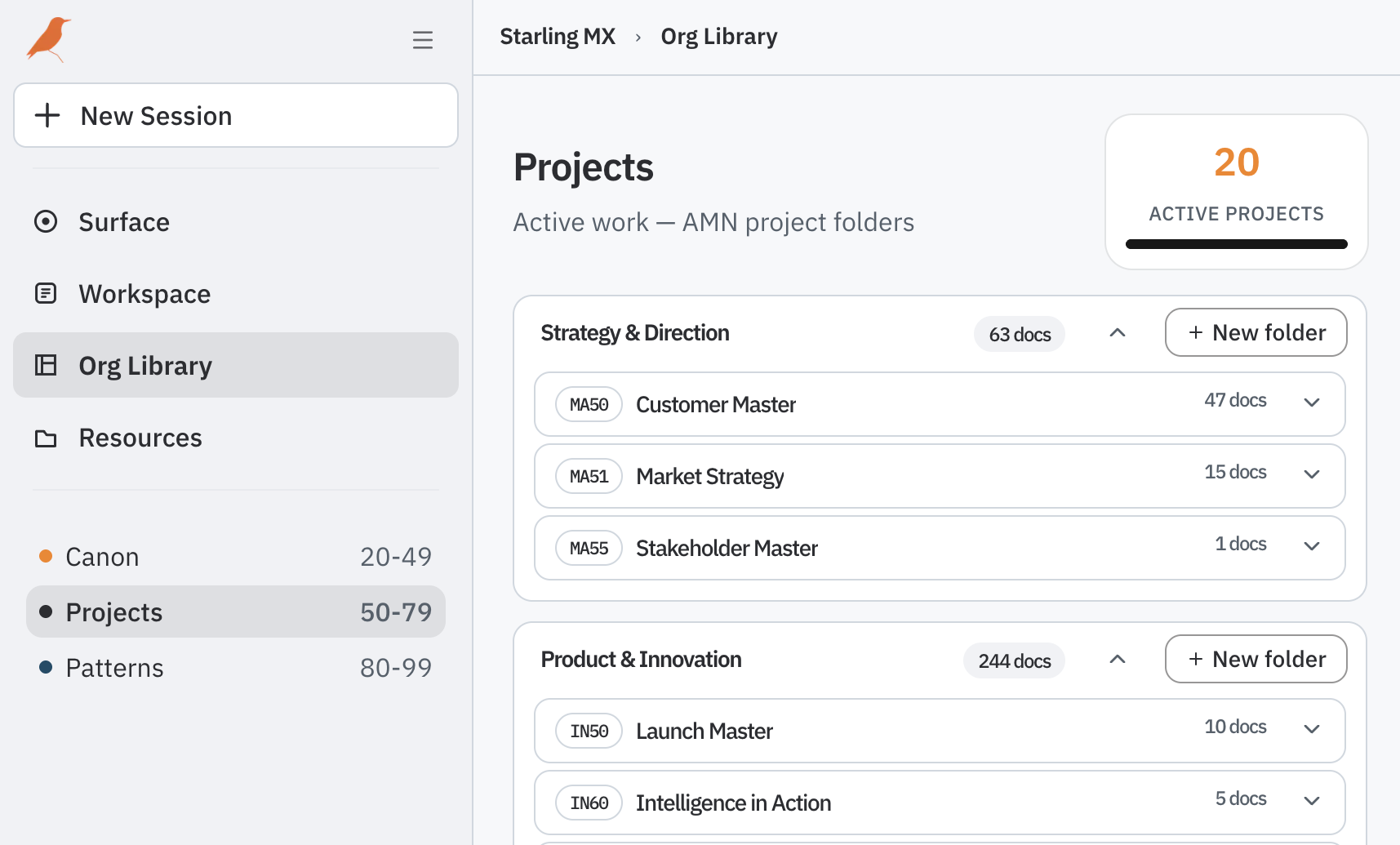 Starling with Smart Office — projects and campaigns inheriting your governing strategy